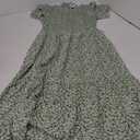 Kranda Women Summer Dress Round Neck Flutter Short Sleeve Smocked Ruffle Tiered Floral Maxi Dress 2024 Size L