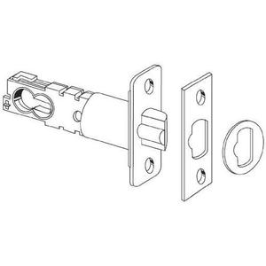 Schlage 16-211 2 3/8" or 2 3/4" Replacement Deadlatch with Triple Faceplate Opti, Satin Nickel