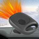 12V Portable Car Heater & Defroster  120W Turbo Fast Heating/Cooling, 360 Adjustable, Plug & Play for Cars/SUVs/RVs  Dual Defog & Fog-Free Driving