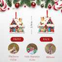 5 Pieces Gingerbread House Ornaments Christmas Tree Hanging Ornament Gingerbread Hanging Ornaments Decorations for Xmas Holiday Set A