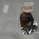 Flvaco Clip in Bangs, Synthetic Wispy Bangs Hair Clip, Light Auburn Fake Bangs Fringe with Temples Hairpieces for Women Natural Curved Hair Extensions for Daily Wear