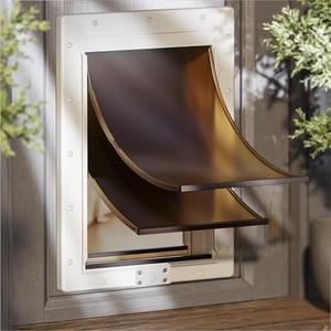 PETCOMING XL Dog Door for Door, Never Rust Plastic Extra Large Doggy Door for Interior and Exterior Doors, XLarge Pet Door with 2 Magnetic Flaps, Closing Panel, Dog Doors for Pets Up to 220 LB