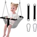 Kids Swing Seats Indoor Hand-Made Net Swing with Adjustable Rope Tree Swings for Kid Child Backyard Playground Swings Outside Indoor (Grey)