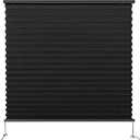  RV Pleated Blind 26" W x 24" L Black Pleated Blind for Camper Van Trailer RV Camper