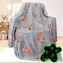 Fox Gifts Blanket for Girls, Teens, Women, and Adults  Plush Fleece Throw, Ultra Soft Cozy Warm Fox Blanket for Bedroom, Sofa, Couch, Cute Forest Foxes Decor, Birthday Gifts for Kids and Adults (Throw Size 50" x 60")