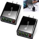 Magvolt Pro Phone Charger, Magvolt Pro Charger, 4-Port Wall with Intelligent Temperature Control,Wall Charge for Travel & Home,Universal Compatibility for All Phones (Black+Black)