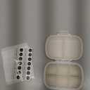 Holii Travel Pill Organizer, 8 Compartments Portable Pill Case, Daily Pill Box to Hold Vitamins, Small Pill Container for Pocket Purse Medicine OrganizerKhaki