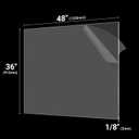 CALPALMY (2 Pack) 1/8" Thick Clear Large Acrylic Sheets - 36" x 48" Pre-Cut Plexiglass Sheets for Windows, Craft Projects, Signs, Display Cases, Sneeze Guard and More - Cut with Power Saw, Hand Tools