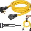 10FT NEMA 14-50P to 6-50R Welder Extension Cord, ZDHQLHJ 50Amp 4 Prong 14-50 Male Plug to 3 Prong 6-50 Female Receptacle, Generator Welder Dryer EV Charger Power Cord