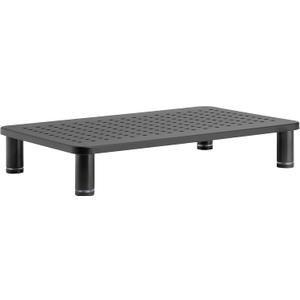 Husky Mounts Monitor Riser Laptop Stand, Adjustable Legs, Stackable, 14.5" x 9.25" x 3.25" Max Height, Matte Black Steel, 1 Stand (Single Pack)