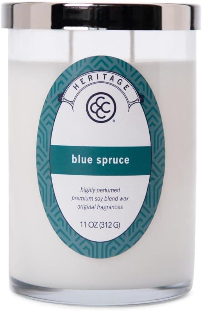 Colonial Candle Blue Spruce Scented Jar Candle, Heritage Collection, 2 Wick, 11 oz - Up to 80 Hours Burn