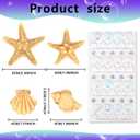 2 x Teenitor 4pcs Starfish Hair Clip, Mermaid Hair Accessories, Face Gems Seashell Hair Clip, Mermaid Accessories for Mermaid Costume Women Girls
