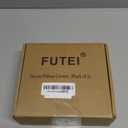 FUTEI Black White Decorative Throw Pillow Covers 20x20 Inch Set of 2,Soft Faux Cashmere Jacquard - Textured & Cozy Cushion Case,Modern Home Decor for Couch Bed Living Room