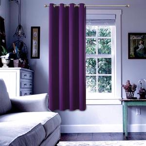 ChrisDowa Grommet Blackout Curtains for Bedroom - Thermal Insulated Room Darkening Curtains for Living Room (1 Panel Set, Royal Purple, 52W x 45L)