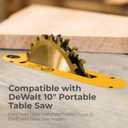 TonGass Dado Throat Plate Compatible with DeWalt 10" Portable Table Saw, Fits for DWE7490, DWE7491, DWE7491RS (Type 2), DWE7492 - Made from Aluminum Alloy
