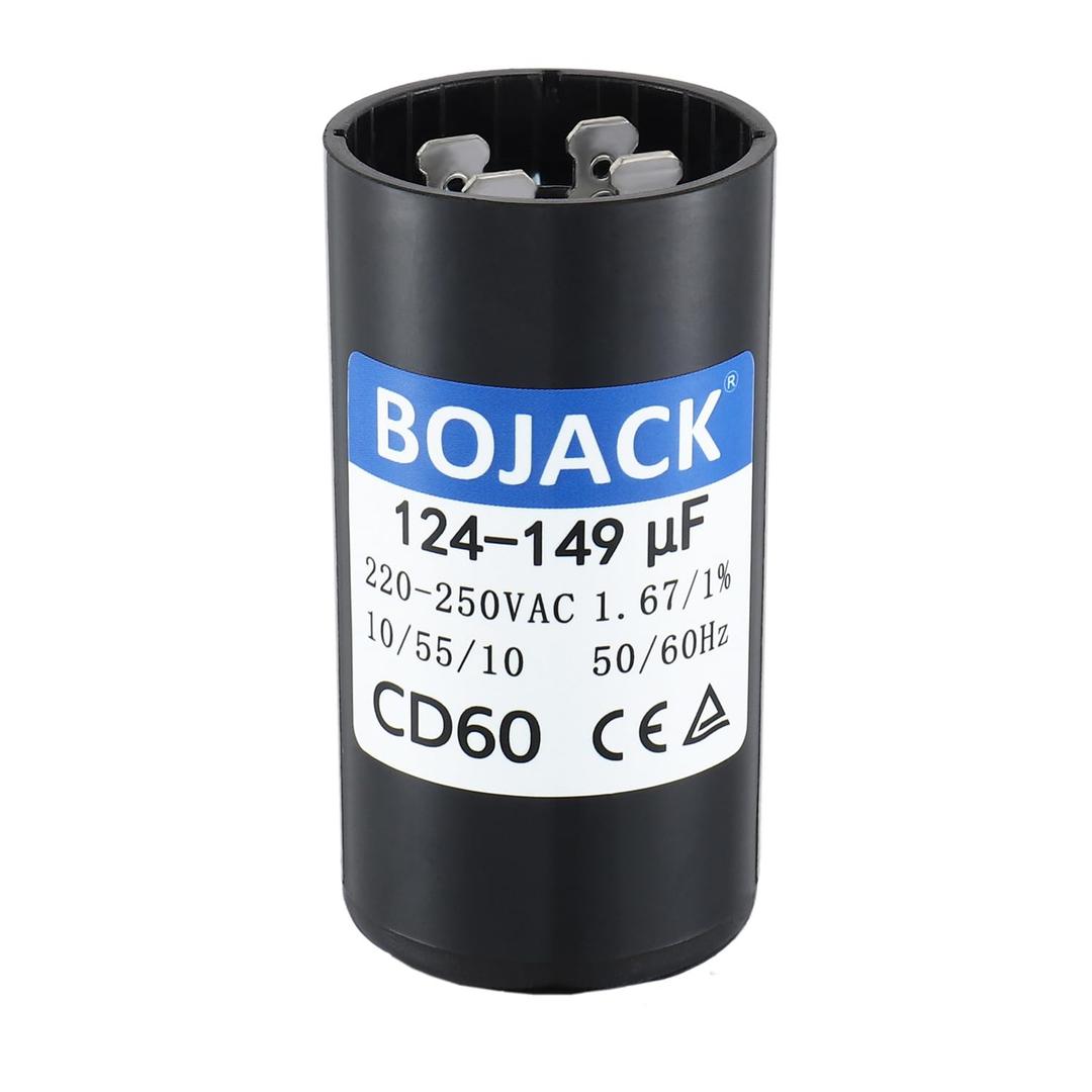 BOJACK 124-149 uF/MFD 220-250 VAC Voltes 50/60 Hz Universal Round Start Capacitor Electric Replacement Parts