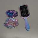 Hair Brush and 2 Scrunchies Set Inspired Detangling and Ties,Detangler Brush with Soft & Flexible Bristles for All Hair Types for Women & Girls (pink)