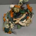 6ft Fall Garland with Lights, Eucalyptus Pumpkins Autumn Garland for Front Door, Fall Decor, Porch Wall, Home Outdoor Holiday Decorations for Autumn