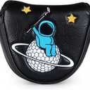 Astronaut Series Golf Headcovers, Synthetic Leather Golf Head Covers for Driver, Fairway Wood and Hybrid, Golf Putter Covers for Mallet and Blade