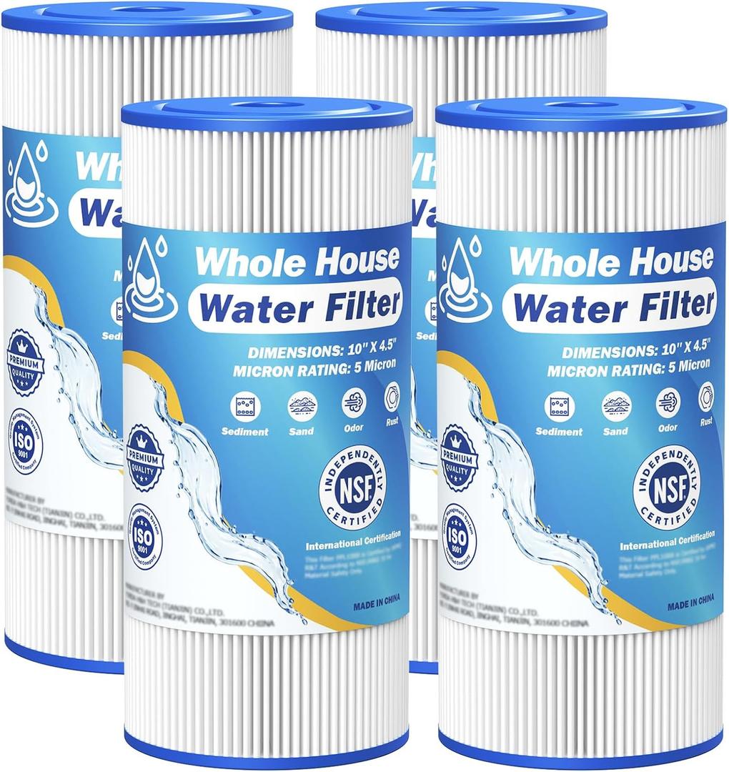 5 Micron 10" x 4.5" Whole House Water Filter Compatible with GE FXHSC