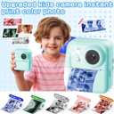 Kids Camera Instant Print Color Photos, Dual-Lens Instant Print Camera for Kids, Toddler Portable Travel Digital Camera Toy for 6 7 8 Year Old Boys Girls Christmas Birthday Gifts 64GB Card
