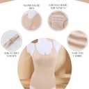 HUGINOCT Body Shaper Tummy Control Seamless Shapewear for Women Under Dress Shirts Light Compression Bodysuit