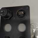 Linkstyle 6 in 1 Charger Socket Panel, 3 Cigarette Lighter Splitter with Dual USB Charger Ports & LED Voltmeter & Rocker Switch for 12V/24V Car RV Boat