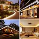 BENLUN AC 110V COB LED Strip Lights Outdoor Waterproof 65.6ft, 2700K Warm White Super Bright 200W CRI 90+ LED Rope Light, IP65 Flexible Cuttable, for Bedroom Garden Commercial House