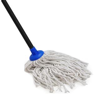 Indoor Mop for Floor Cleaning - Cotton Mops for Floor Cleaning, Regular Mop for Floors, 49-inch Simple Mops for Cleaning Living Rooms, Bathrooms, and Kitchens. (Dark Blue)