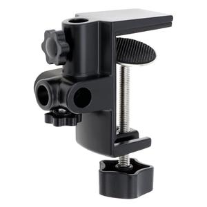 RTNLIT Desk Lamp Clamp, 0.49in/12.5mm 4 Hole Metal Table Mounting Clamp, Universal C Clamp for Magnifying Light/Microphone/Boom Scissor Arm, Fits up to 2-1/2 inches Desktop Thickness(Black)