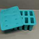 Popsicles Molds, Silicone ice Pop Mold Food Grade Cakesicles Mold For ice Cream 50 Popsicle Sticks 50 Popsicle Bag (Blue, 12 Cavities)