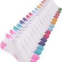 Comfoex Girls Socks Ankle Athletic Socks For Kids 4-6 6-8 8-10 Years Old Short Socks With Cushioned Sole 8 Pairs