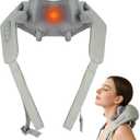 Neck Massager with Heat,Cordless Therapexa Neck & Shoulder Massager,6D Deep Kneading Shiatsu Massager for Back,Shoulder & Leg Pain Relief(Upgraded 8D,Grey)