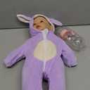 Aori Real Baby Dolls - 17 Inch Realistic Baby Doll with Soft Body & Purple Bunny Outfits for Girls 3+ Pretend Play, Dress Up, Nursery Decor