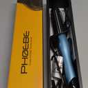 PHOEBE Curling Iron Brush Anti-Scald Bristles Instant Heat Up Dual Voltage Ceramic Tourmaline Ionic Hair Curling Wand for All Hair Types (1 Inch)