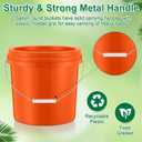 Tioncy 10 Pcs 2 Gallon Plastic Bucket with Lid Heavy Duty 2 Gallon Bucket Pail with Lid Handle for Storage Container Home Household Cleaning (Orange)