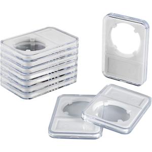 10-Pack Coin Slab Display Holder, Storage Case for Morgan, Peace, IKE Silver 38mm Dollar Coin, Organize Your Coin Collection with Clear Acrylic Cases