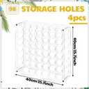 Wenqik 2 Pack Vinyl Storage Organizer 98 Holes Acrylic Vinyl Roll Holder Easy to Assemble Organizer Storage Craft for Room Art Organization Decor