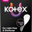 Kotex Absorbent Flat Liners, Light Absorbency, Regular Length 120 Count