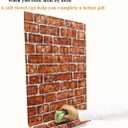 Coavas Brick Wallpaper Peel and Stick Red Faux Brick Contact Paper 17.7x196.9 Inches Removable Wall Paper Adhesive Renter Friendly Bathroom Farmhouse Kitchen Backsplash