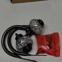 2 Pack Curtain Holdbacks, USFOOK Black Decorative Window Drapery Tiebacks (2 Pack/1 Pair), Curtain Tie Back Hooks for Wall with Translucent Finials (3.95" L x 3.4" W)