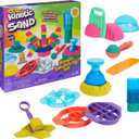 Kinetic Sand, Ultimate Sandisfying Set with 2lbs Play Sand (Pink, Yellow & Teal), 10 Tools & Molds, Sensory Toys, Holiday Gifts & Stocking Stuffers for Kids Ages 3 and up