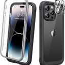 Diaclara Designed for iPhone 14 Pro Max Case 6.7, [2023 Upgraded] Full Body Rugged Phone Case w/Built-in Sensitive Anti-Scratch Screen Protector+9H Tempered Glass Camera Lens Protector(Royal Purple)