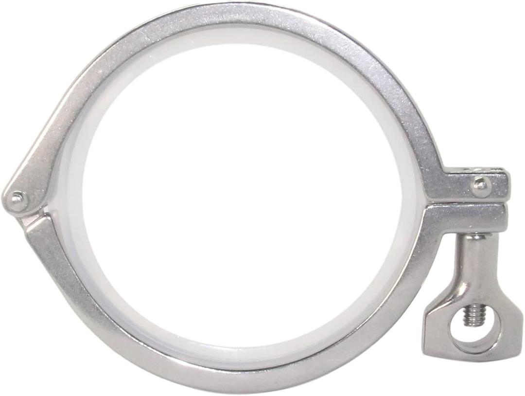 QiiMii 13MHHM Stainless Steel 304 Single Pin Heavy Duty Tri Clamp with Wing Nut for Ferrule TC 4"(4 Inch)