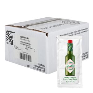 TABASCO Brand Green Jalapeno Pepper Sauce, Mild, Single Packets (200-Pack) | Individual Condiment Packets, Balanced Hot Sauce, Crisp & Zesty Fresh Green Sauce, Great for Tacos, Salad, Seafood & More (EXP 11/25/26)