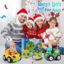 Remote Control Dinosaur Car Toys for Toddler Kids - Best Birthday Gifts for Boys Ages 2 3 4 5 Years Old, 2-Pack Toys for Toddlers 18+ Months with Lights and Music