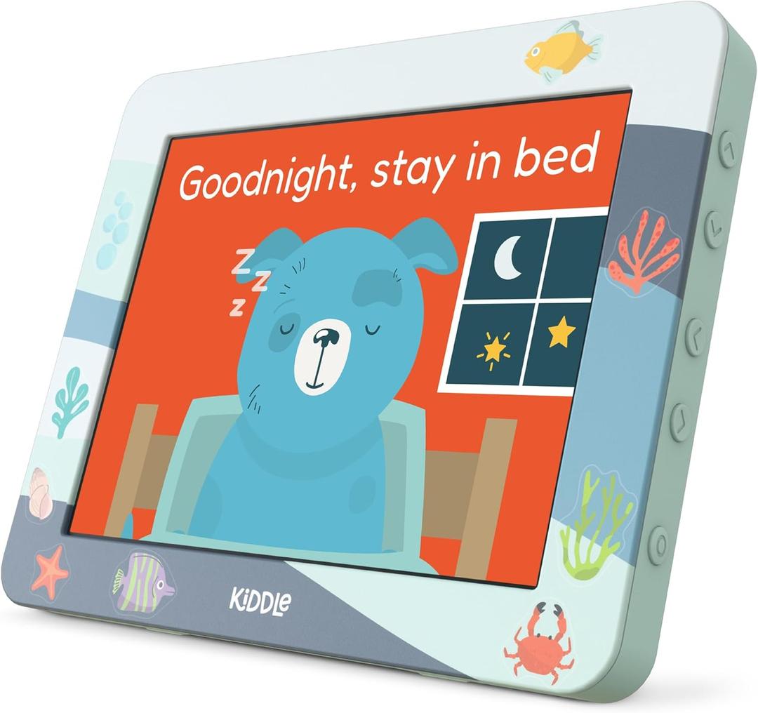 KIDDLE Ok to Wake Alarm Clock - Routine Builder, Sleep Training, Sound Machine, Night Light for Kids, Toddler Stay in Bed Clock, Sea