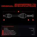 A-Premium Front Right Passenger Side CV Axle Shaft Assembly