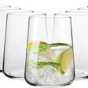 Krosno Water Glasses, 16.5 oz, Set of 12, Infinity Collection, Lead-Free Premium Crystalline Glassware, Everyday Drinking Glasses, Dishwasher Safe, Made in Europe