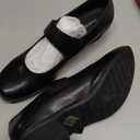 Womens Low Heel Pumps, Comfortable Slip-Ons Casual Work Office Round Toe Dressy Shoes Black (10)